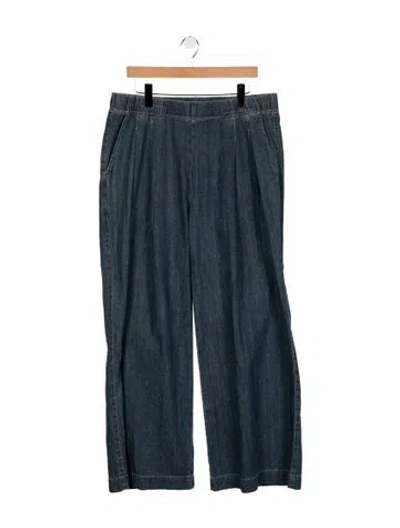 Pre-owned James Perse Mid-rise Wide Leg Jeans In Blue
