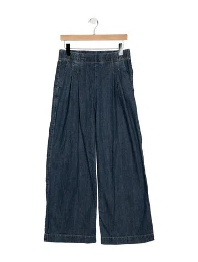 Pre-owned James Perse Mid-rise Wide Leg Jeans In Blue