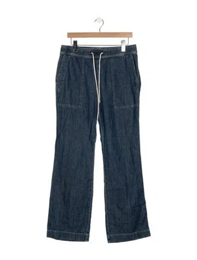 Pre-owned James Perse Mid-rise Wide Leg Jeans In Blue
