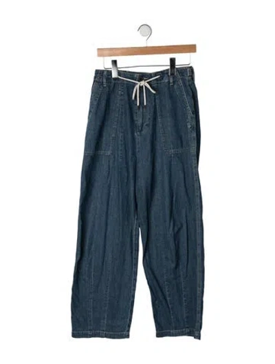Pre-owned James Perse Mid-rise Wide Leg Jeans In Blue