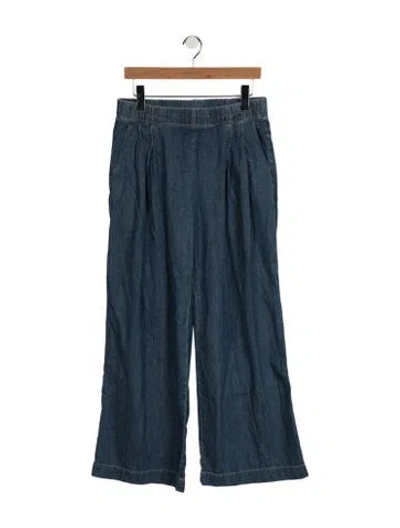 Pre-owned James Perse Mid-rise Wide Leg Jeans In Blue