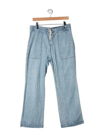 Pre-owned James Perse Mid-rise Wide Leg Jeans In Blue