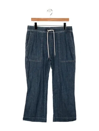 Pre-owned James Perse Mid-rise Wide Leg Jeans In Blue