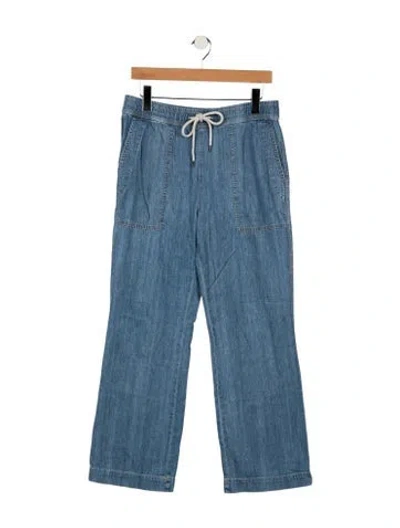 Pre-owned James Perse Mid-rise Wide Leg Jeans In Blue