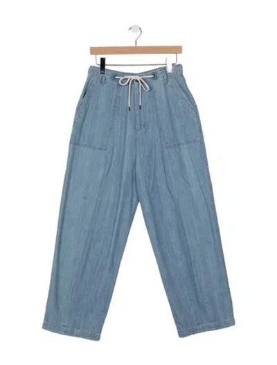Pre-owned James Perse Mid-rise Wide Leg Jeans W/ Tags In Blue