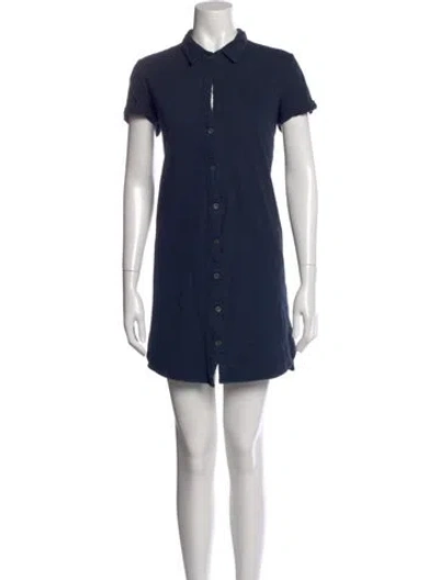 Pre-owned James Perse Mini Dress In Blue