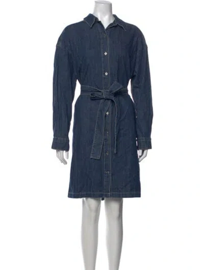 Pre-owned James Perse Mini Dress In Blue