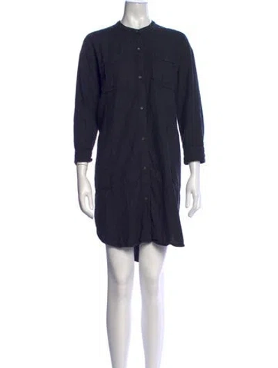 Pre-owned James Perse Mini Dress In Blue
