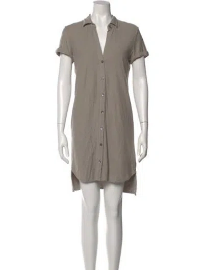 Pre-owned James Perse Mini Dress In Gray