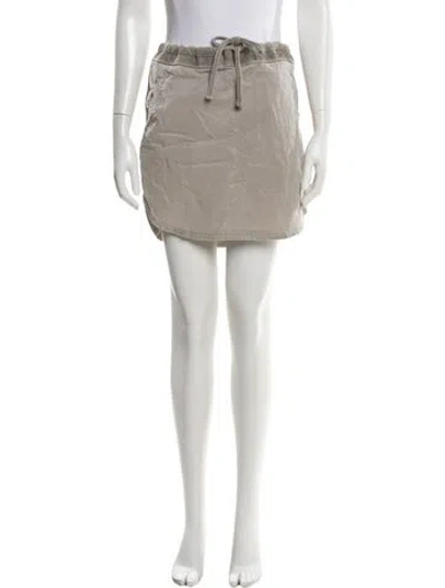 Pre-owned James Perse Mini Skirt In Neutral