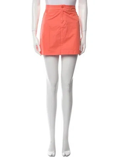Pre-owned James Perse Mini Skirt In Orange