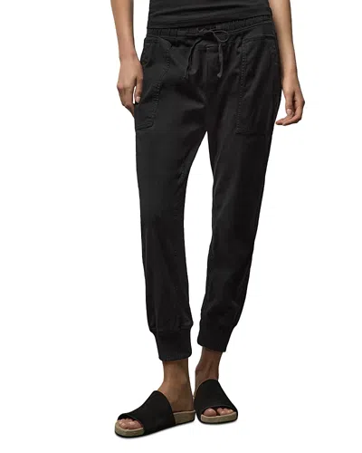 James Perse Mixed Media Pants In Black