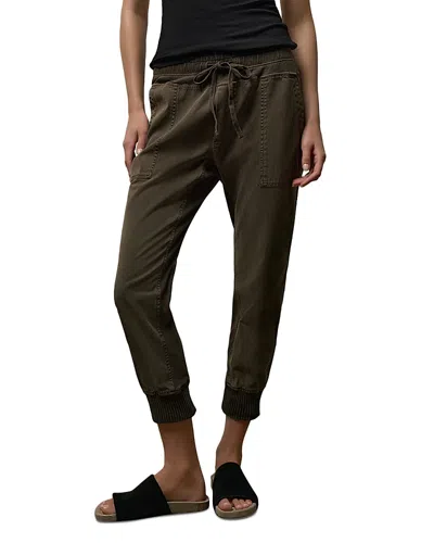 James Perse Mixed Media Pants In Green