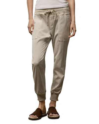 James Perse Mixed Media Pants In Neutral