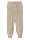 James Perse Mixed Media Track Pants In Brown
