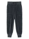 James Perse Mixed Media Track Pants In Black