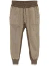 James Perse Mixed Media Trousers In Brown
