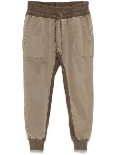 James Perse Mixed Media Trousers In Brown