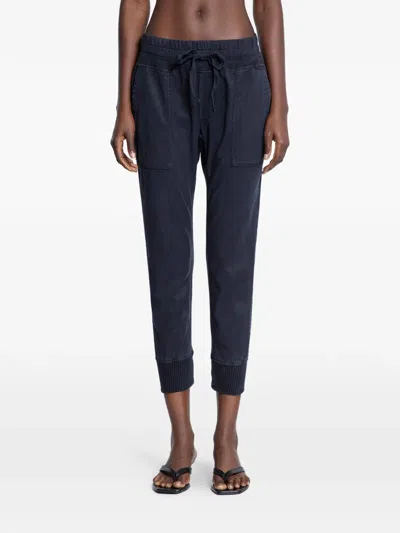 James Perse Mixed Media Trousers In Gray