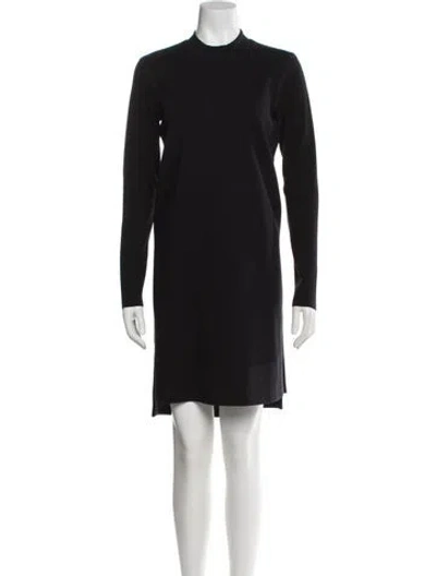 Pre-owned James Perse Mock Neck Knee-length Dress W/ Tags In Black