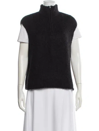 Pre-owned James Perse Mock Neck Sweater In Black