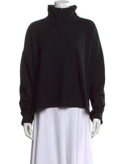 Pre-owned James Perse Mock Neck Sweater In Black