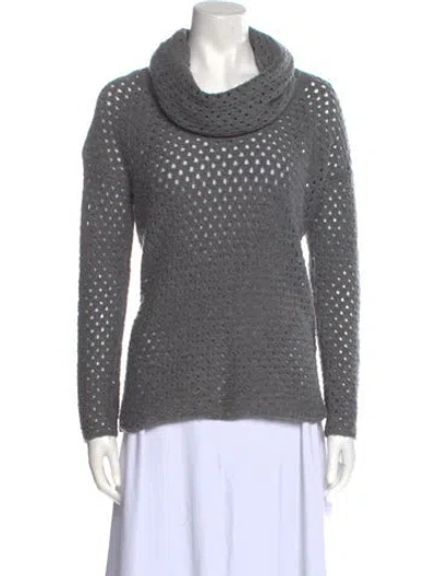 Pre-owned James Perse Mock Neck Sweater In Gray