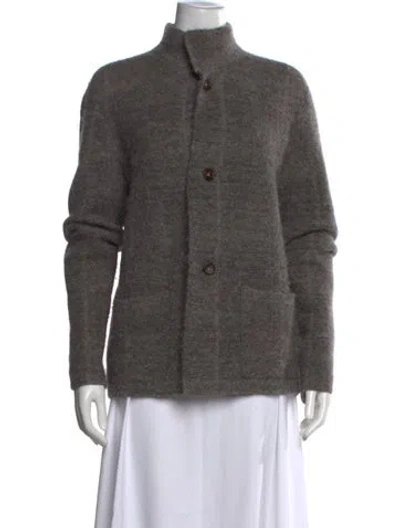 Pre-owned James Perse Mock Neck Sweater In Gray