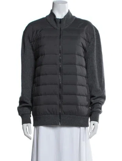 Pre-owned James Perse Nylon Bomber Jacket In Grey