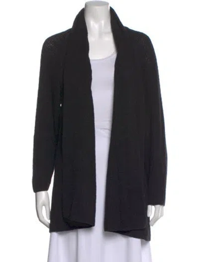Pre-owned James Perse Open Front Sweater In Black