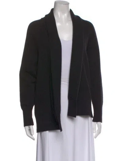 Pre-owned James Perse Open Front Sweater In Black