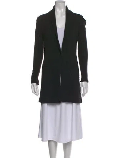 Pre-owned James Perse Open Front Sweater In Black