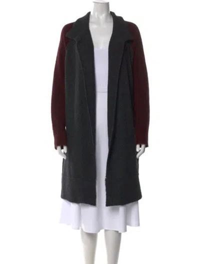 Pre-owned James Perse Open Front Sweater In Black