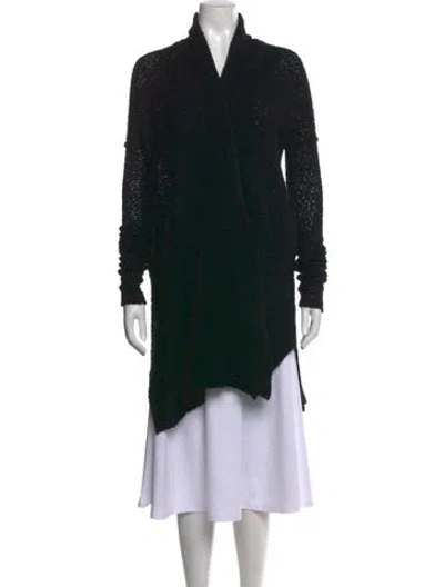 Pre-owned James Perse Open Front Sweater In Black