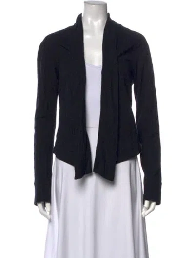 Pre-owned James Perse Open Front Sweater In Black