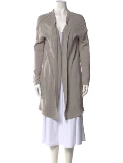 Pre-owned James Perse Open Front Sweater In Gray