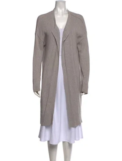 Pre-owned James Perse Open Front Sweater In Gray