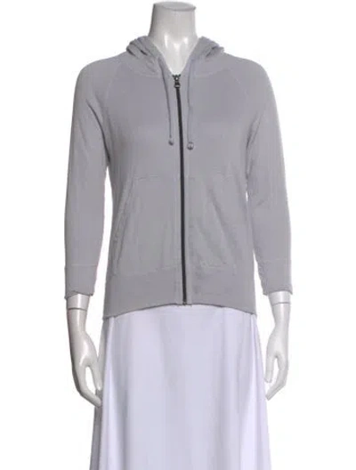 Pre-owned James Perse Open Front Sweater In Gray