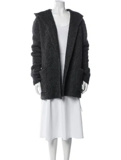 Pre-owned James Perse Open Front Sweater In Gray
