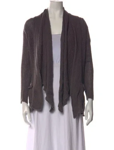 Pre-owned James Perse Open Front Sweater In Grey
