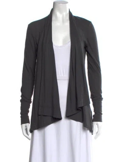 Pre-owned James Perse Open Front Sweater In Grey