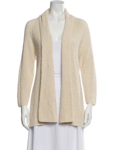 Pre-owned James Perse Open Front Sweater In Neutral