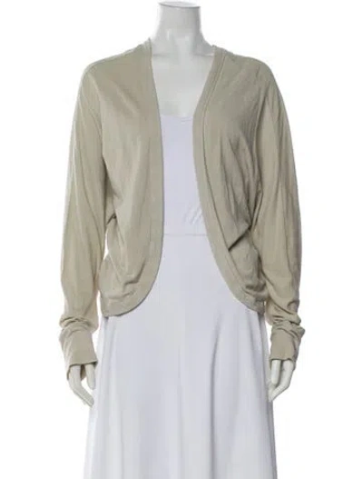 Pre-owned James Perse Open Front Sweater In Neutral