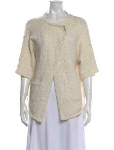 Pre-owned James Perse Open Front Sweater In Neutral