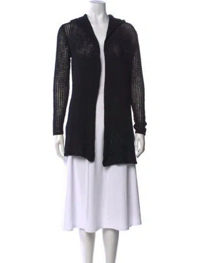 Pre-owned James Perse Open Front Sweater W/ Tags In Black