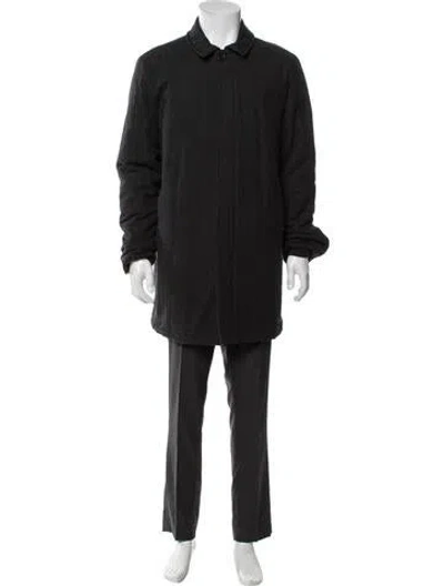 Pre-owned James Perse Overcoat In Gray