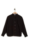 James Perse Oversize Long Sleeve Button-up Shirt In Black