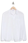 James Perse Oversize Long Sleeve Button-up Shirt In White