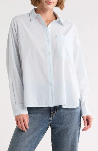 James Perse Oversize Long Sleeve Button-up Shirt In Gray