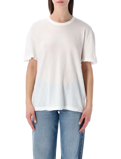 James Perse Oversized Crepe Jersey Short Sleeve Tee In White